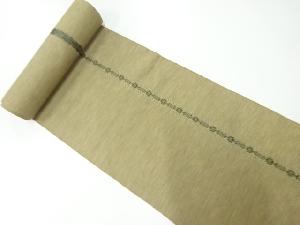 アンティーク　縞に花模様織出し帯地反物